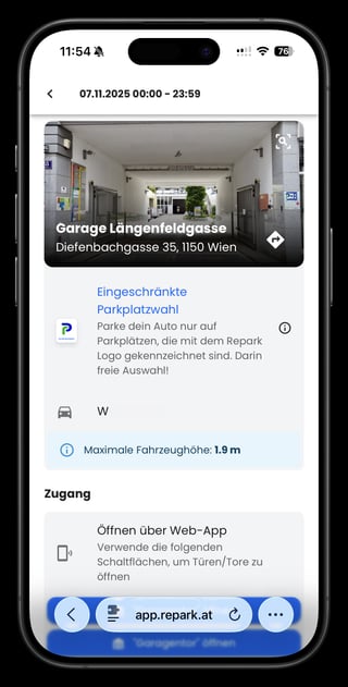 Tor per Web-App öffnen und nutzen