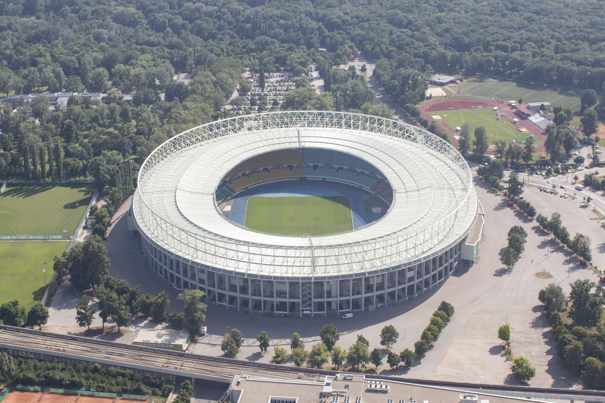 Aerial view of Ernst-Happel-Stadion Vienna